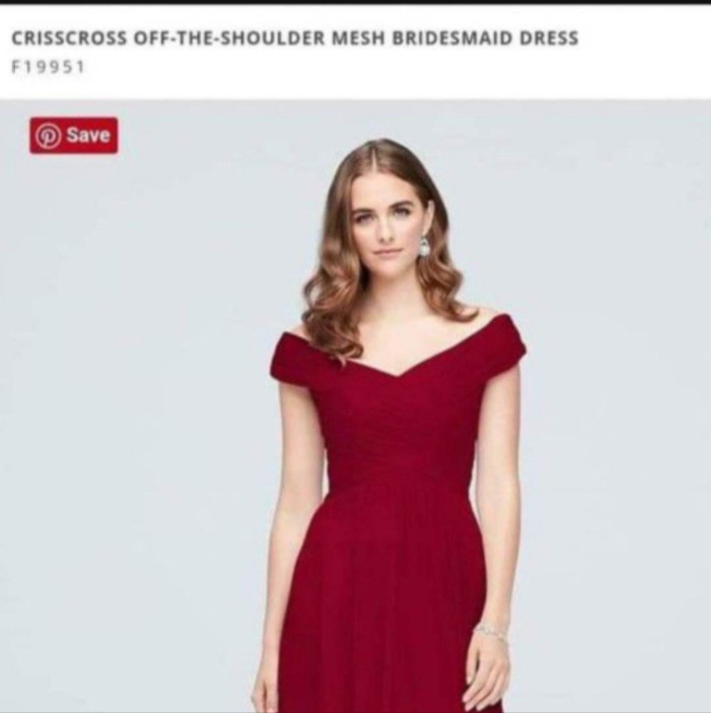 David's Bridal red dress